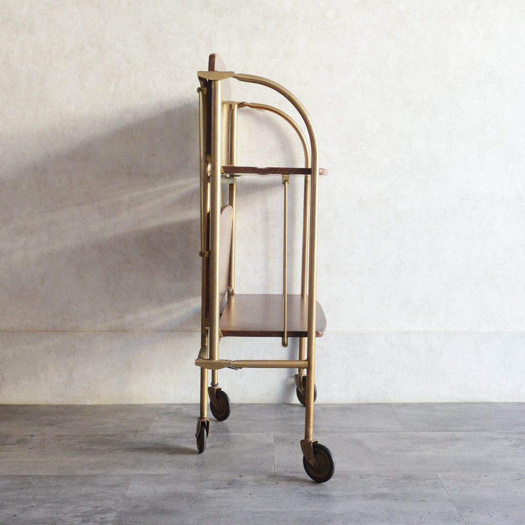 ヴィンテージトローリー/サイドテーブル（拡張・折り畳み可）