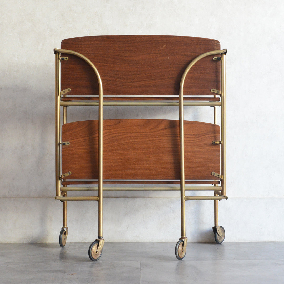 ヴィンテージトローリー/サイドテーブル（拡張・折り畳み可）