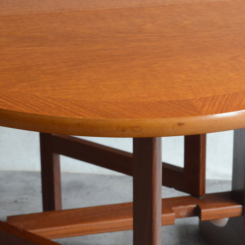 Nathan ネイサン ゲートレッグ　ローテーブル36(天板剝離再塗装）