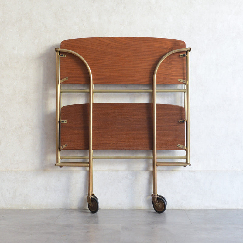 ヴィンテージトローリー/サイドテーブル（拡張・折り畳み可）