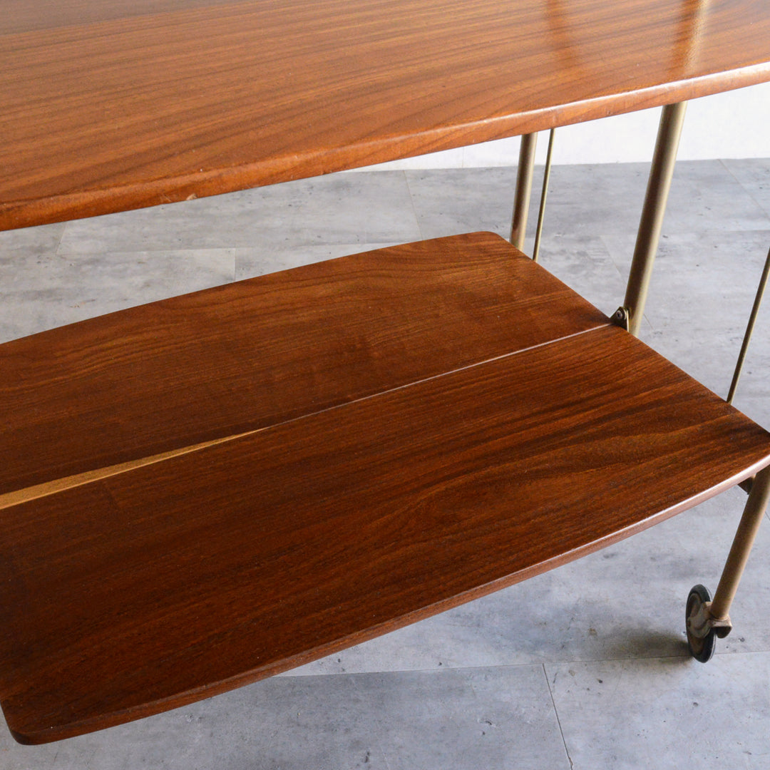 ヴィンテージトローリー/サイドテーブル（拡張・折り畳み可）