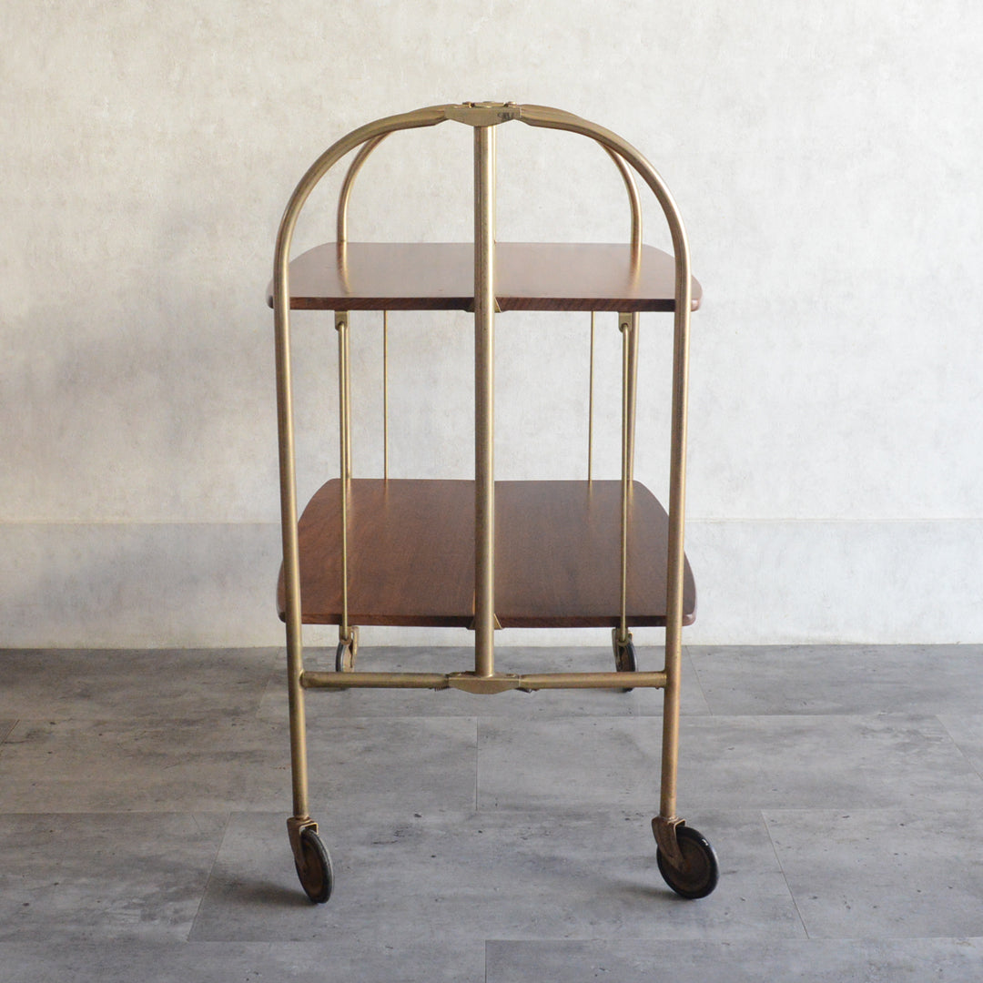 ヴィンテージトローリー/サイドテーブル（拡張・折り畳み可）