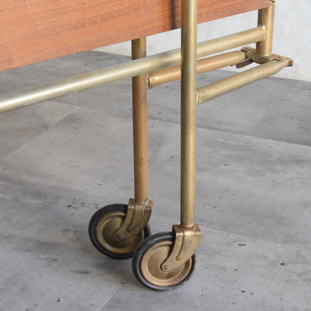 ヴィンテージトローリー/サイドテーブル（拡張・折り畳み可）