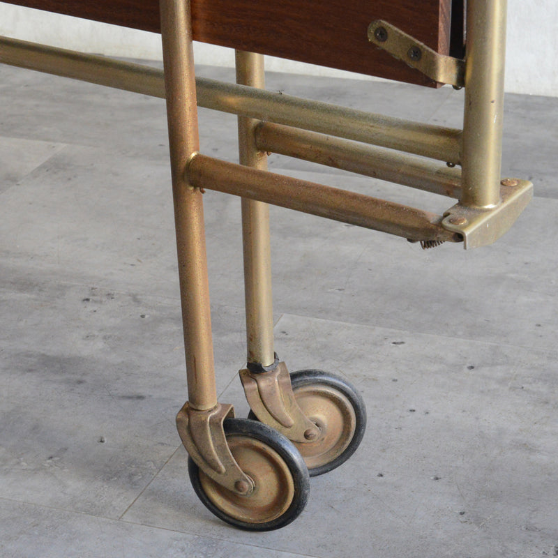 ヴィンテージトローリー/サイドテーブル（拡張・折り畳み可）