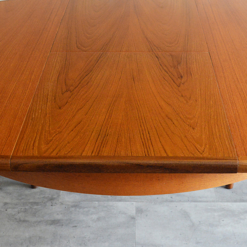 G-PLANジープラン エクステンション ラウンドダイニングテーブル 108(天板剥離再塗装）