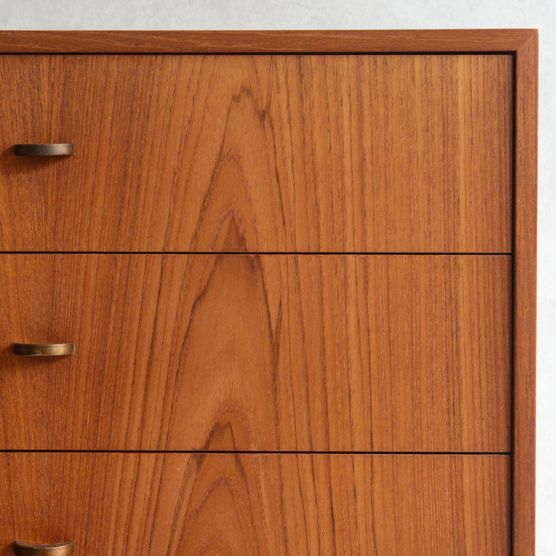 デンマークヴィンテージ  チーク４段スモールチェスト 6-75