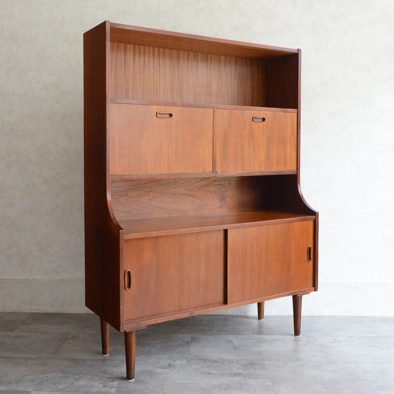 ミッドセンチュリー ヴィンテージ ハイサイドボード/カップボード 09（天板剥離再塗装済）