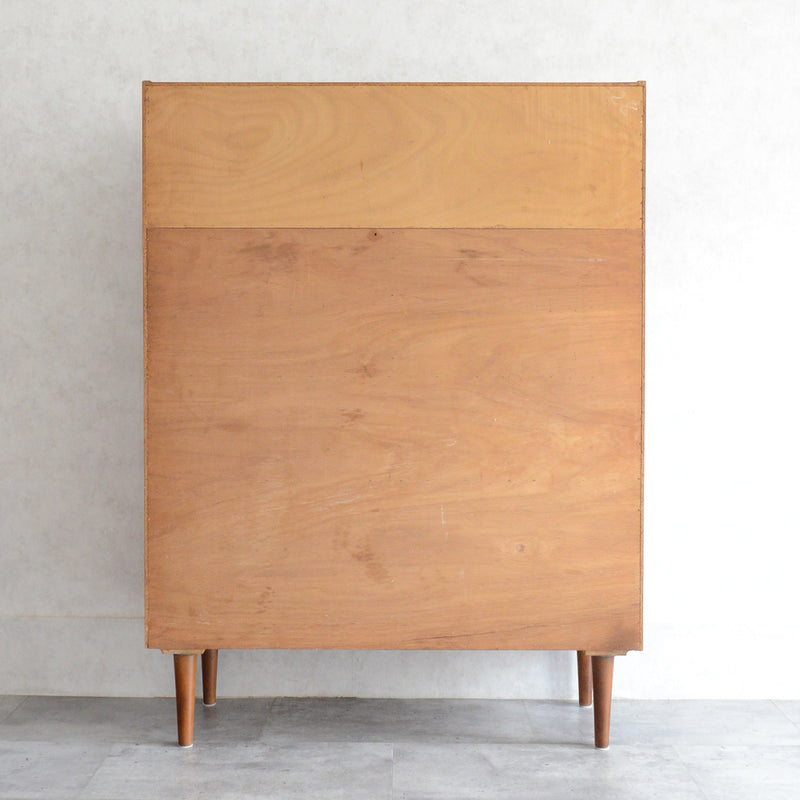 ミッドセンチュリー ヴィンテージ ハイサイドボード/カップボード 09（天板剥離再塗装済）