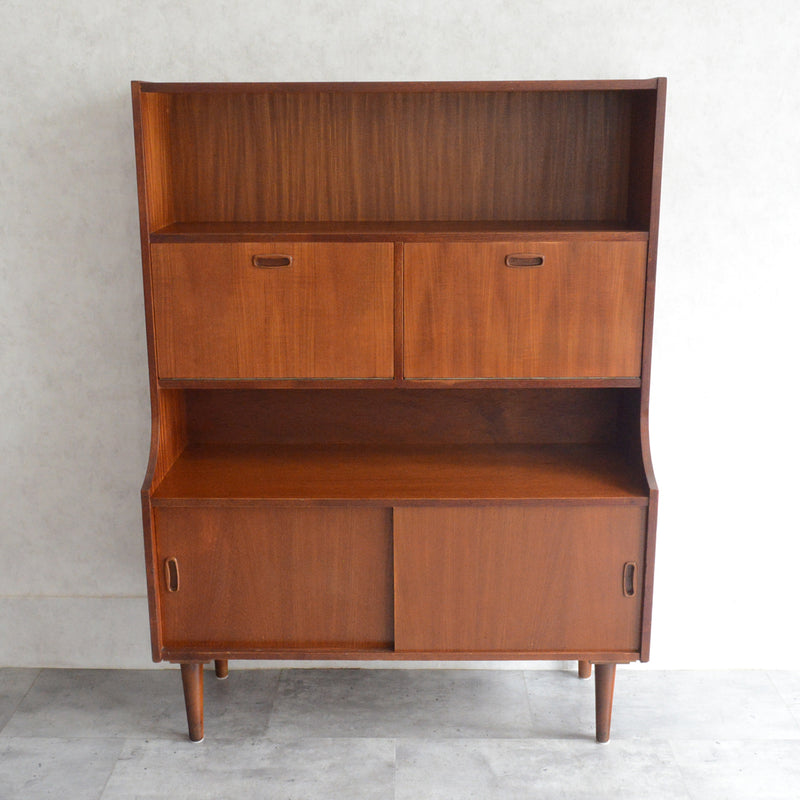 ミッドセンチュリー ヴィンテージ ハイサイドボード/カップボード 09（天板剥離再塗装済）