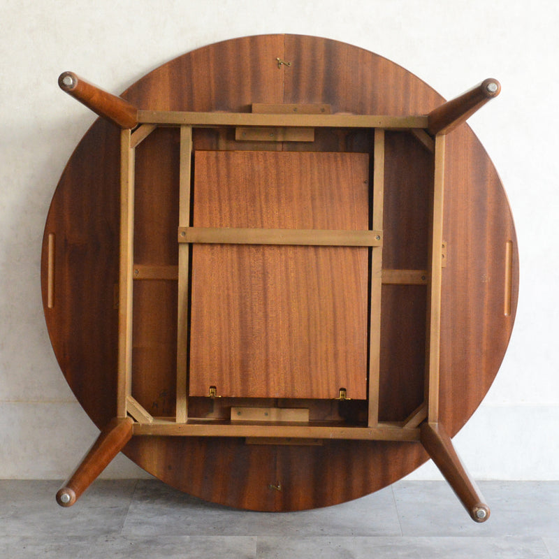 Jentique コンパクト エクステンション ラウンドテーブル11(天板剥離再塗装済)