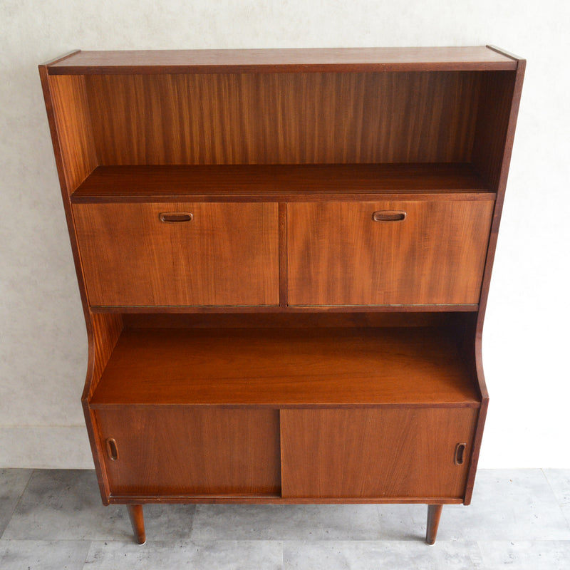 ミッドセンチュリー ヴィンテージ ハイサイドボード/カップボード 09（天板剥離再塗装済）