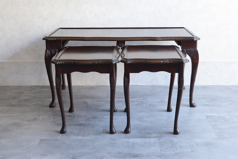 ヴィンテージマホガニーネストテーブル