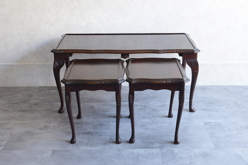 ヴィンテージマホガニーネストテーブル