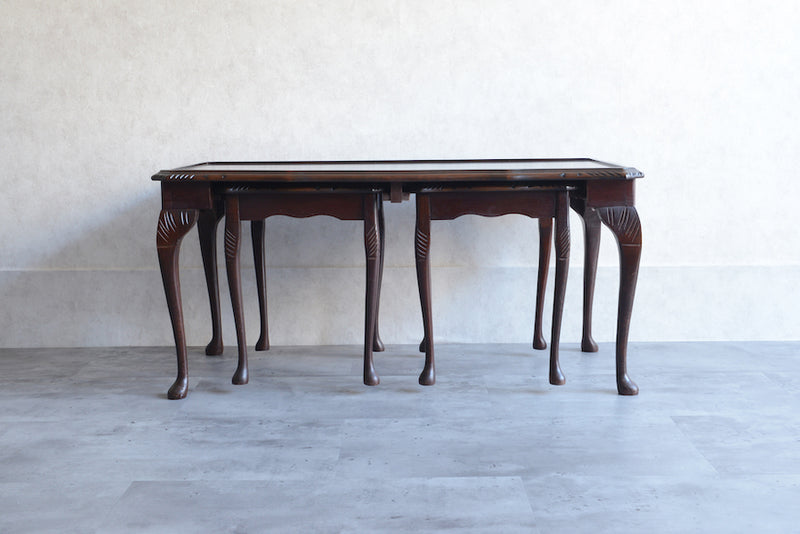 ヴィンテージマホガニーネストテーブル