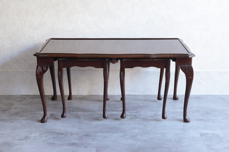 ヴィンテージマホガニーネストテーブル