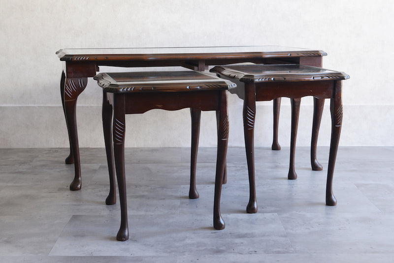 ヴィンテージマホガニーネストテーブル