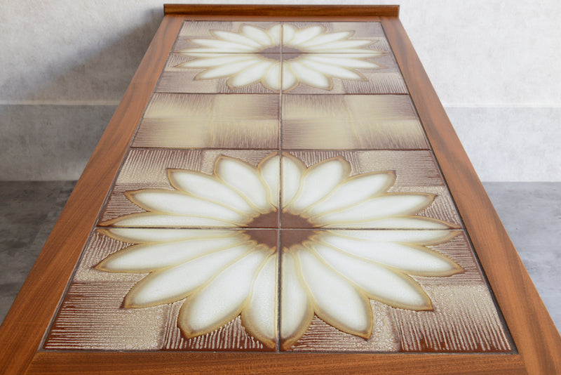 デンマークヴィンテージ　タイルトップローテーブル