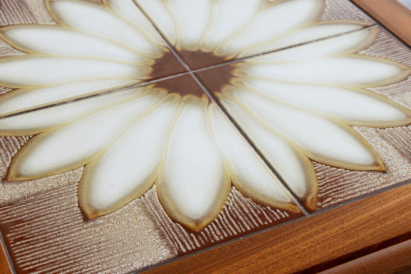 デンマークヴィンテージ　タイルトップローテーブル