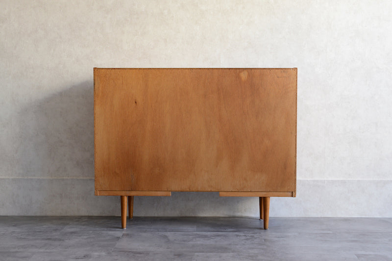 チークガラスキャビネット　イギリス　ヴィンテージ