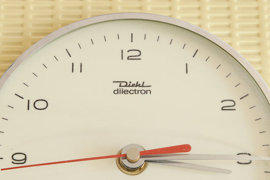 DIEHL　陶器　ヴィンテージ壁掛け時計　アイボリー