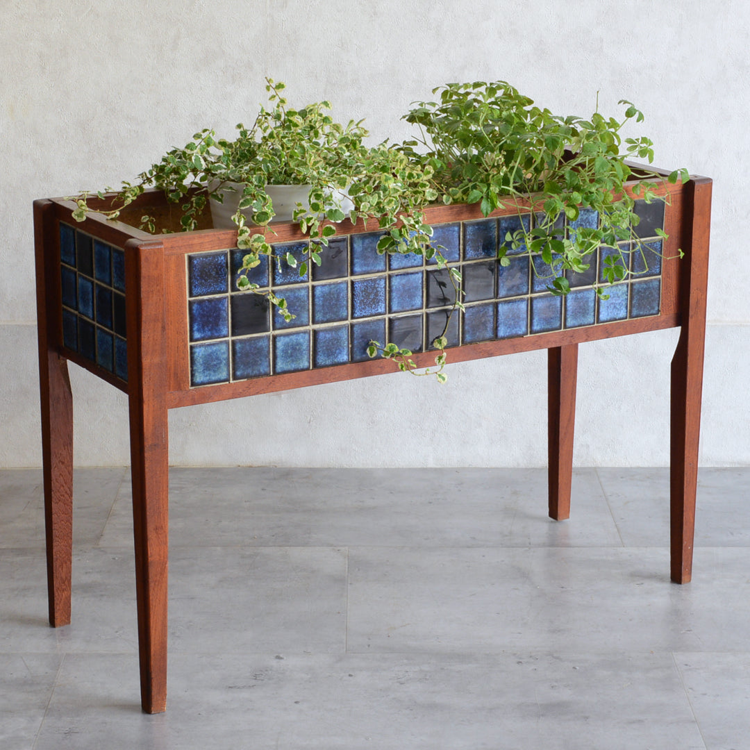 デンマークヴィンテージ  ブルータイルプランター