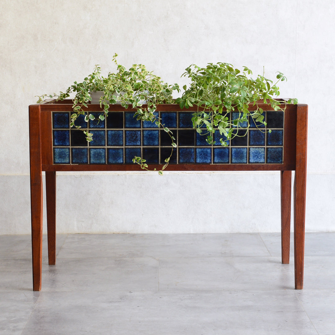 デンマークヴィンテージ  ブルータイルプランター