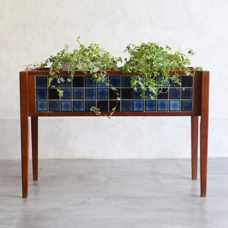 デンマークヴィンテージ  ブルータイルプランター