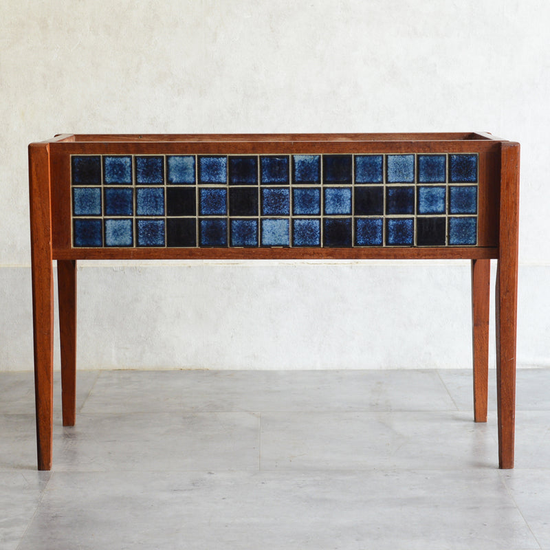 デンマークヴィンテージ  ブルータイルプランター