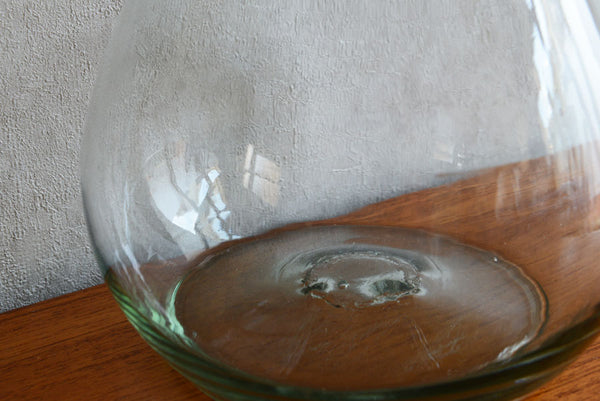 ヴィンテージガラスポット　金魚鉢風