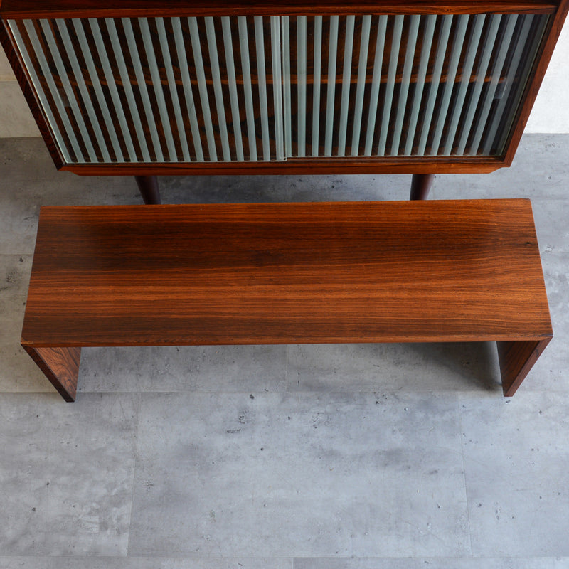 デンマーク ヴィンテージ　ローズウッド シェルフ3-36(ガラス戸付）