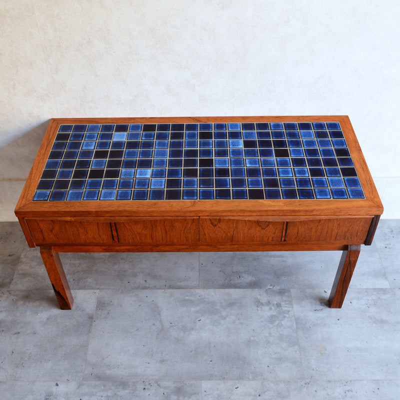 デンマーク ヴィンテージ ブルータイルチェスト5-5(ローズウッド）