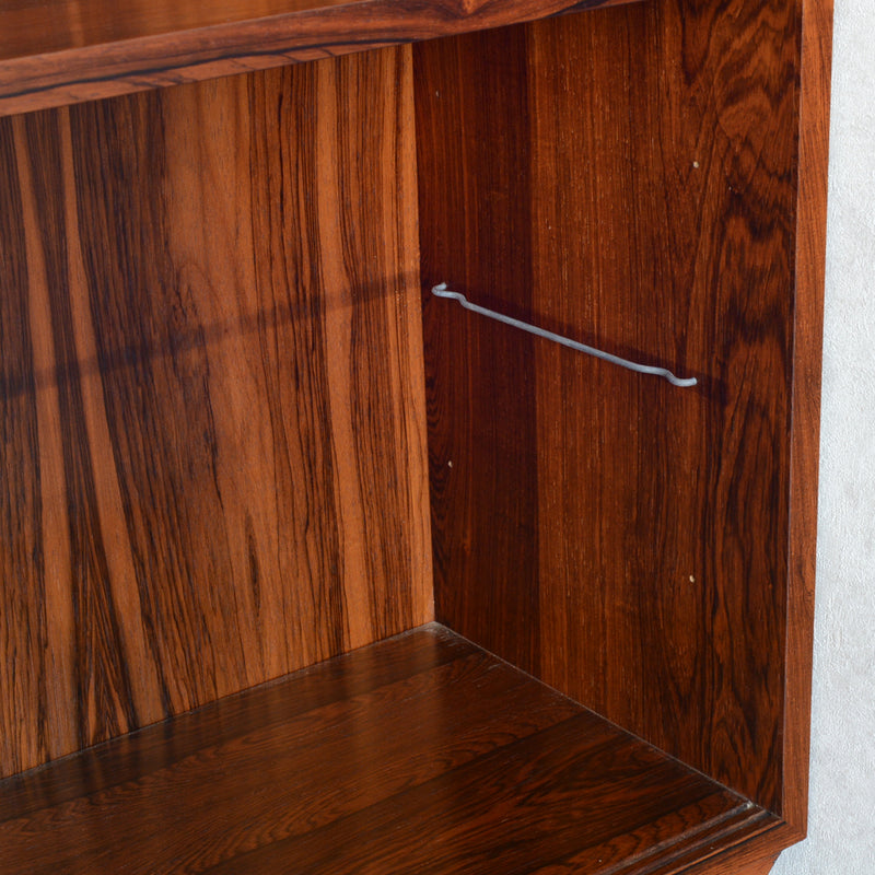 デンマーク ヴィンテージ　ローズウッド シェルフ3-36(ガラス戸付）