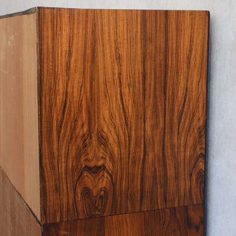 デンマーク ヴィンテージ　ローズウッド シェルフ3-36(ガラス戸付）