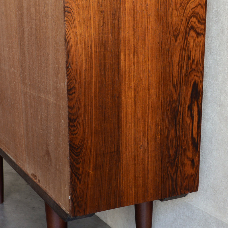 デンマーク ヴィンテージ　ローズウッド シェルフ3-36(ガラス戸付）