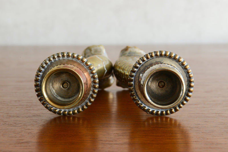 ヴィンテージ 　さかなキャンドルホルダー2個セット