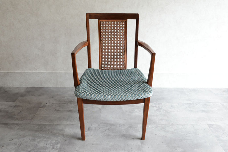 G-PLAN　ジープラン　ラタンアームチェア　座面張替済