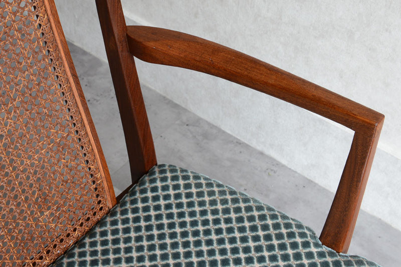 G-PLAN　ジープラン　ラタンアームチェア　座面張替済