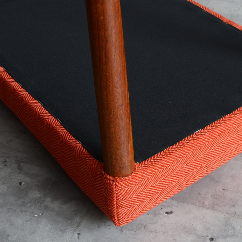 デンマーク ヴィンテージ スツール(張替橙）