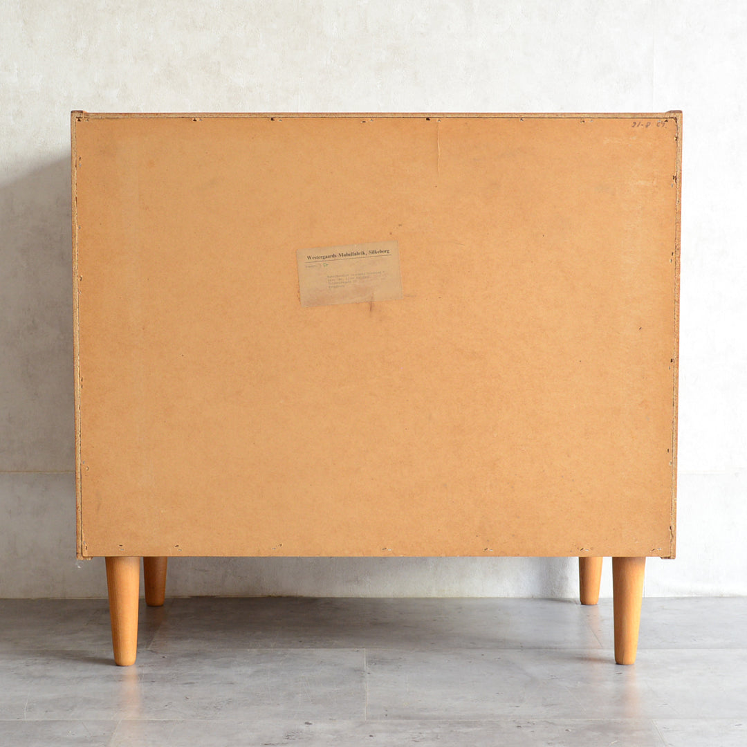 デンマークヴィンテージ  オーク4段チェスト3-4 (ウッドオイル仕上）