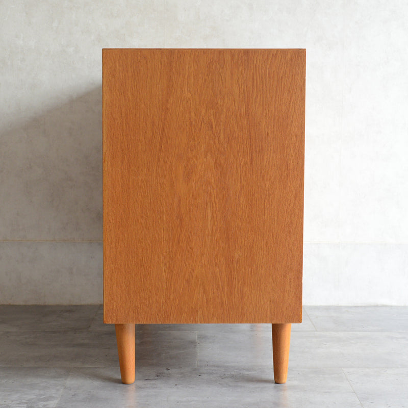 デンマークヴィンテージ  オーク4段チェスト3-4 (ウッドオイル仕上）