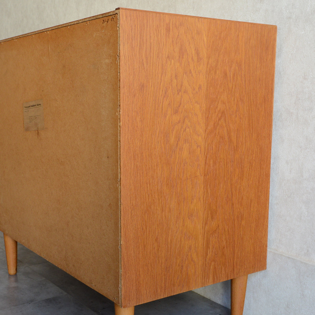 デンマークヴィンテージ  オーク4段チェスト3-4 (ウッドオイル仕上）