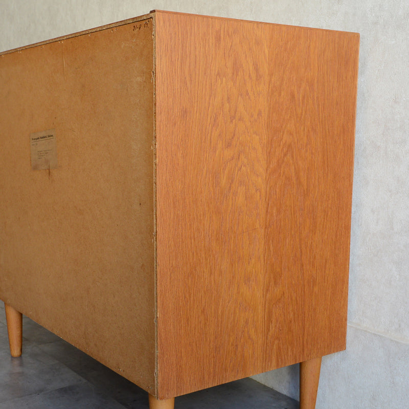 デンマークヴィンテージ  オーク4段チェスト3-4 (ウッドオイル仕上）