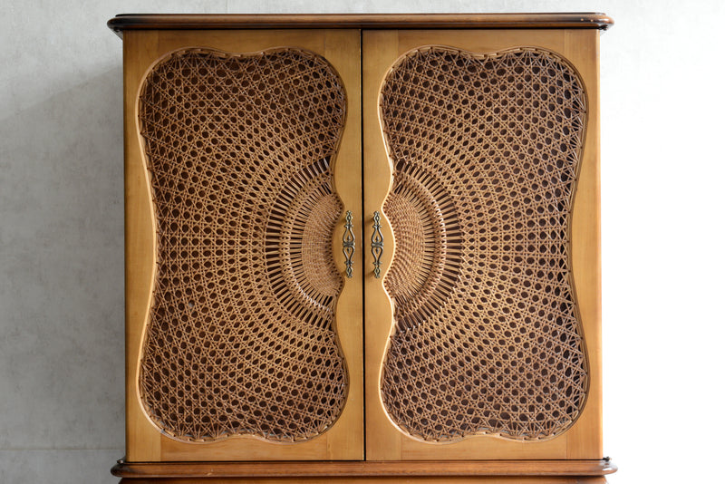 イギリスクラシック　ラタンキャビネット07　