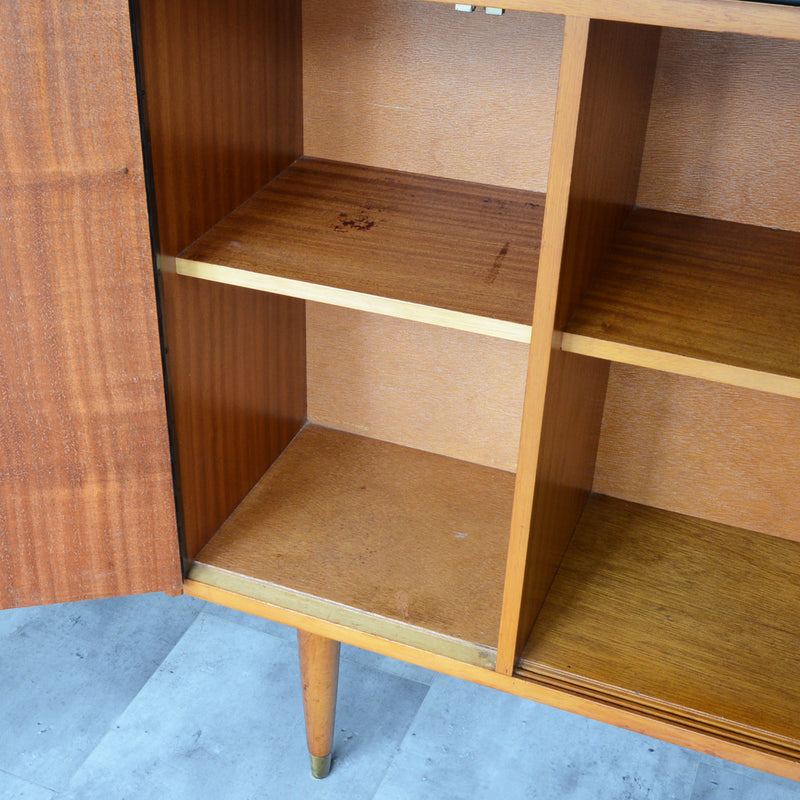 VANSON(バンソン)ガラスキャビネット20(木扉付)