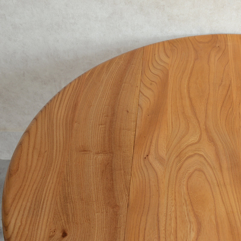 T様予約商品 ERCOL アーコール ラウンド ドロップリーフテーブル ⑤（天板剥離再塗装済）