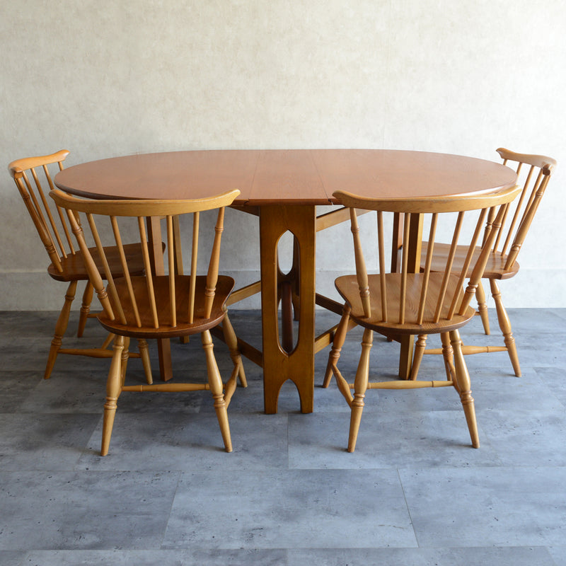 Jentique ジェンティーク　ゲートレッグテーブル 01(天板剥離再塗装済)