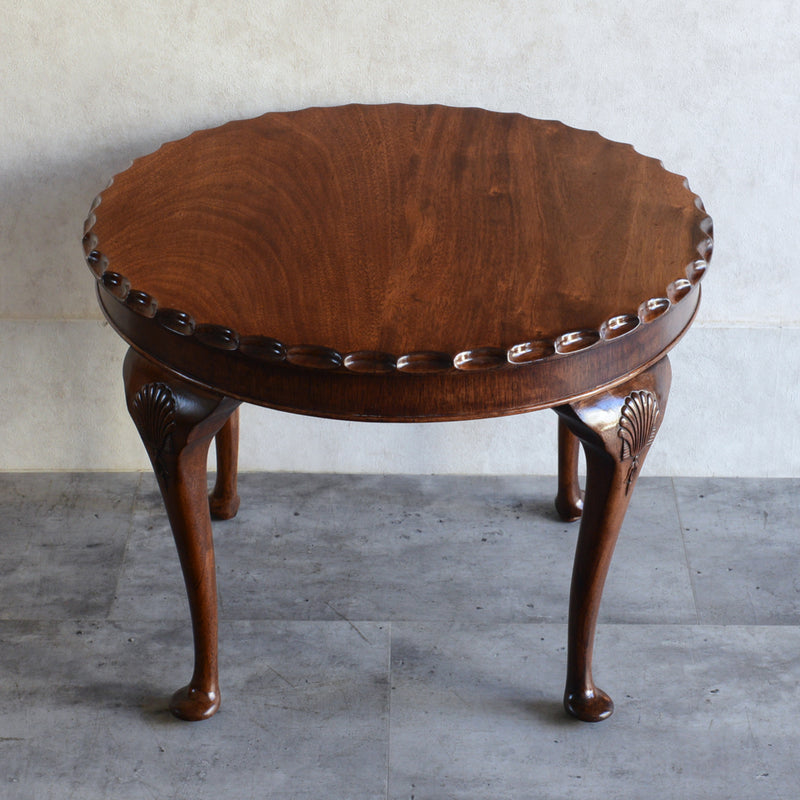 クラシック　マホガニー ラウンド ローテーブル 13