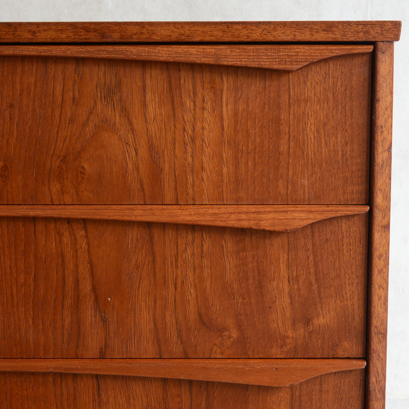デンマーク ヴィンテージ  チーク ３段チェスト 5-4 (ウッドオイル仕上）鍵付