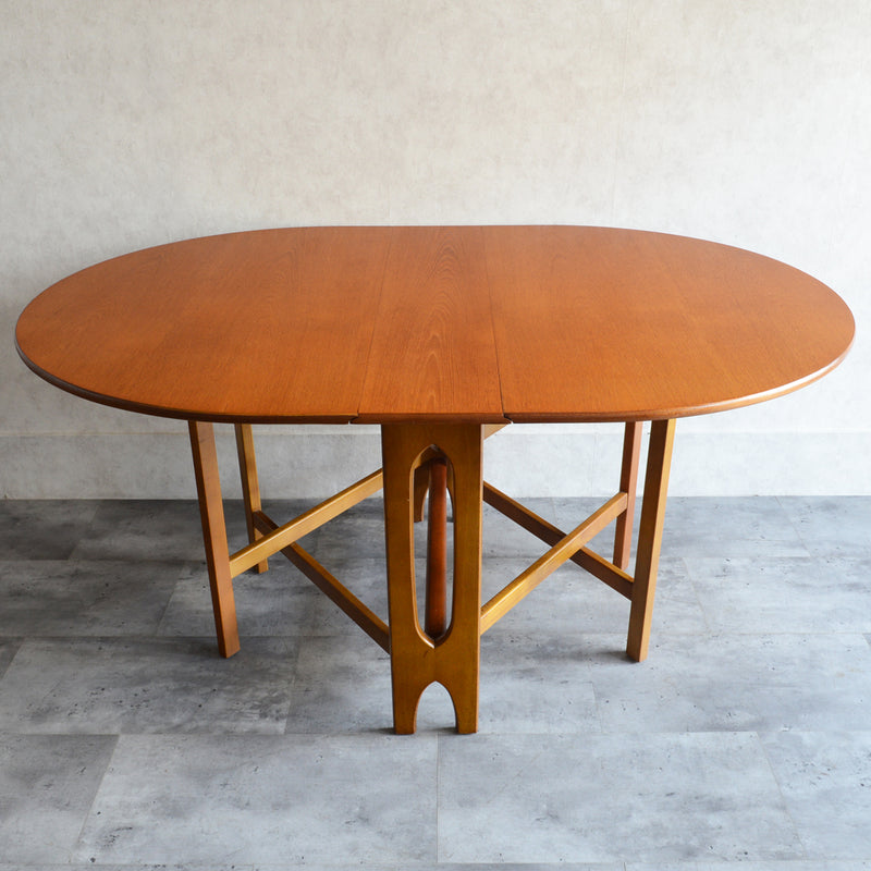 Jentique ジェンティーク　ゲートレッグテーブル 01(天板剥離再塗装済)