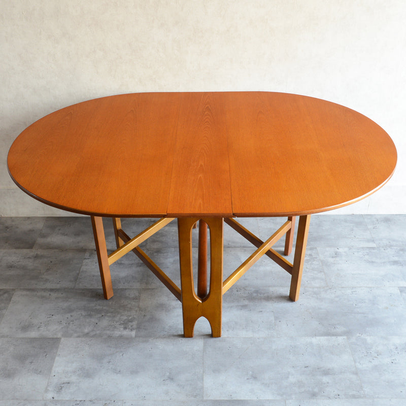 Jentique ジェンティーク　ゲートレッグテーブル 01(天板剥離再塗装済)